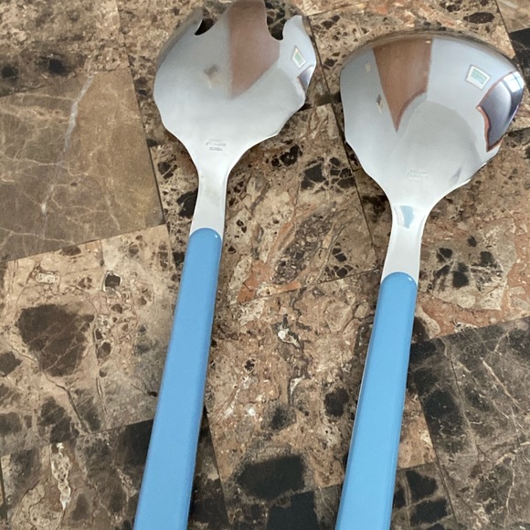 Salad serving set 2 pc vintage NEW SELECT STAINLESS KOREA - Picture 3 of 5